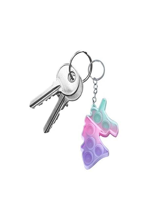 KAVIN Stress Buster Push Pop Bubble Silicone Key Ring Squeeze Keychain For Activa/Bike/Scooter/Car Random Colours Set Of 2 - Image 3